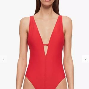 All Saints red chezza swimsuit